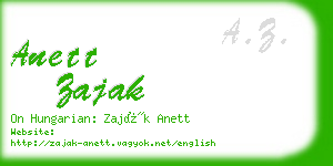 anett zajak business card